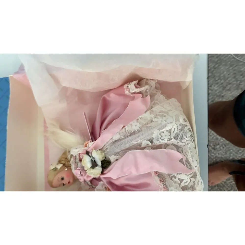 1996 Madame Alexander Guardian Angel of Love doll with box and stand